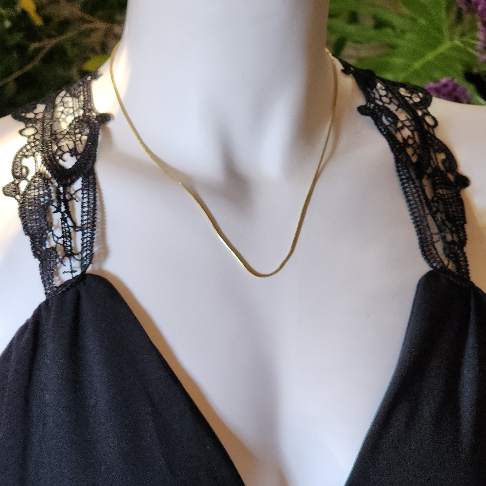 Dainty Snake Chain Gold Toned Necklace